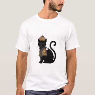 Krieger-Schwarzkatze-Grafik-T-Shirt T-Shirt