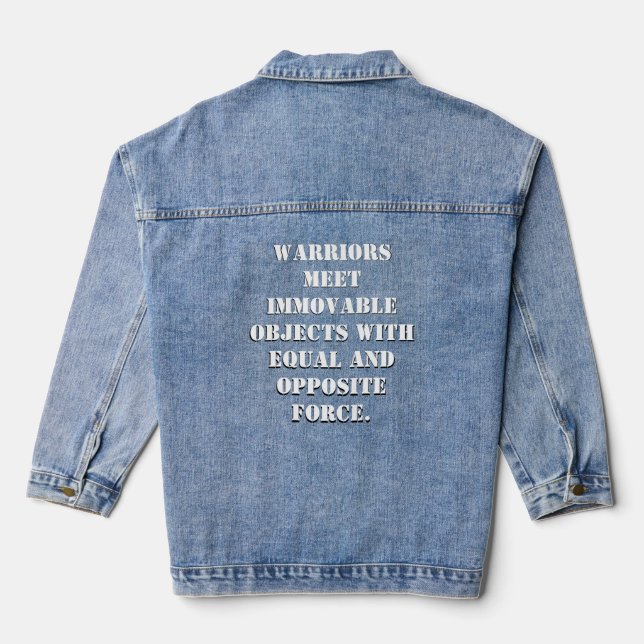 Krieger Thermodynamik Lustig Jeansjacke (Rückseite)