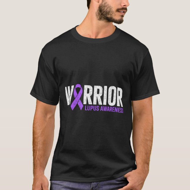 Krieger Überlebender Kämpfer Lupus-Bewusstsein sle T-Shirt (Vorderseite)