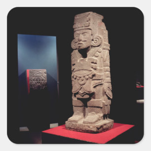 Krieger, von der Toltec Kultur Quadratischer Aufkleber