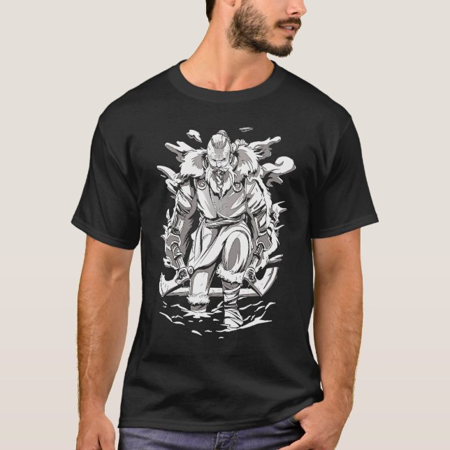 Krieger Walhalla Wikinger Sehen Sie sich in Walhal T-Shirt (Vorderseite)