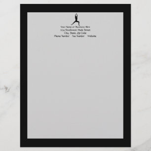 Krieger-Yoga-Pose-Silhouette Briefbogen