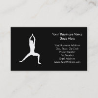 Krieger-Yoga-Pose-Silhouette Schwarzweiss