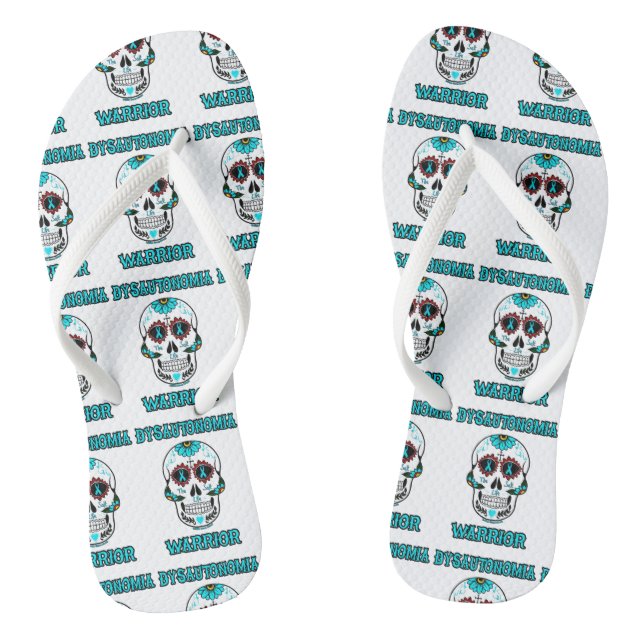 Krieger/Zuckerschädel...Dysautonomie Flip Flops (Fußbett)