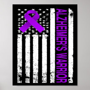 Kriegerbewusstsein - USA-Flagge Lila Band Poster