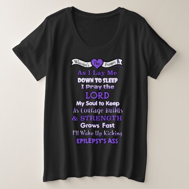 Kriegergebet... Epilepsie Große Größe T-Shirt (Design vorne)