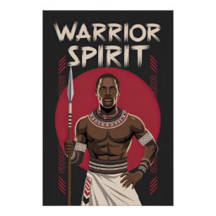 Kriegergeist - afrikanisches Erbe Poster
