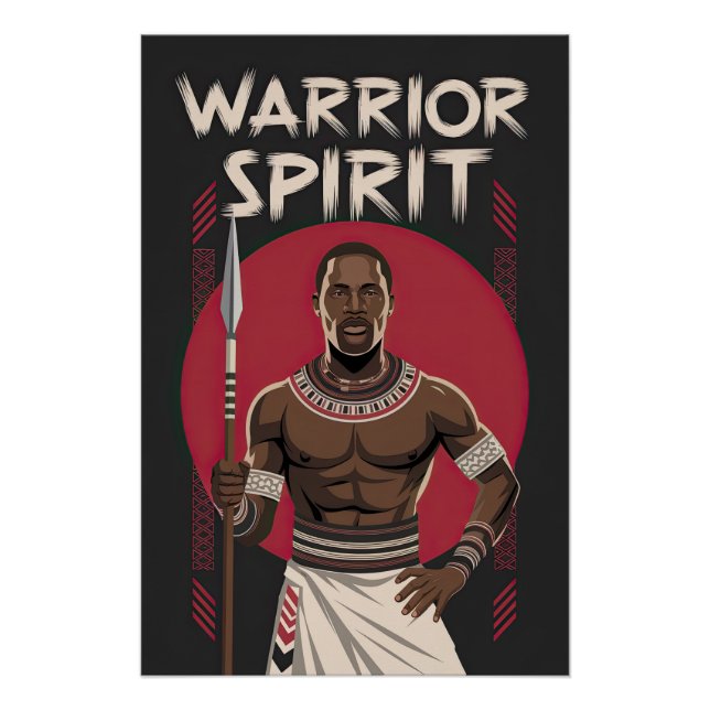 Kriegergeist - afrikanisches Erbe Poster (Vorderseite)