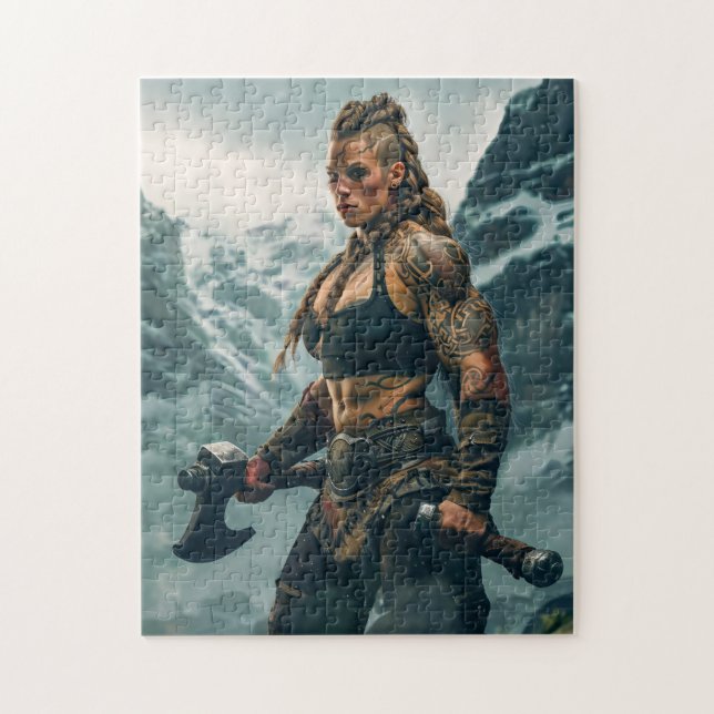 Kriegergeist der Wikingerfrau Kanalisierung Puzzle (Vertikal)