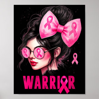 Kriegerin Mädchen Rosa Brustkrebs Frauen Poster