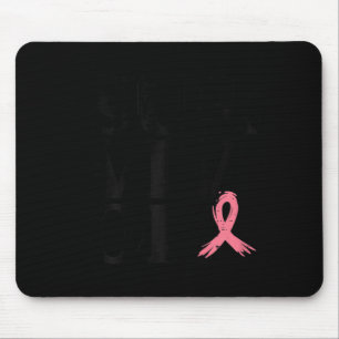 Kriegerin mit rosa Band Brustkrebsbewusstsein Frau Mousepad