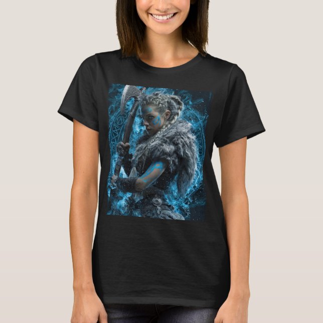 Kriegerin Wikingerin  T-Shirt (Vorderseite)
