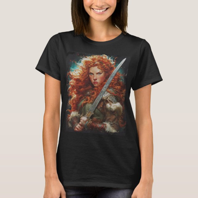 Kriegerin Wikingerin  T-Shirt (Vorderseite)