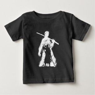 Kriegerische Silhouette mit Schwertkunst Baby T-shirt