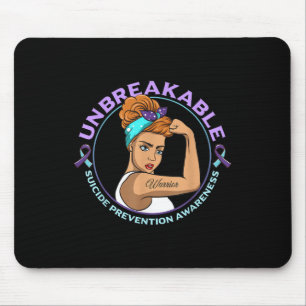 Kriegerisches Bewusstsein für Suizidprävention Mousepad