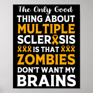 Kriegerlustige Multiple Sklerose Zombie Poster