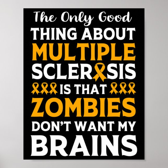 Kriegerlustige Multiple Sklerose Zombie Poster (Vorne)