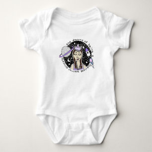 Kriegerprinzessin Doodle Astronaut Feminismus & Na Baby Strampler