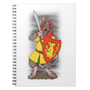 Kriegerratte mit Falchion Notizblock