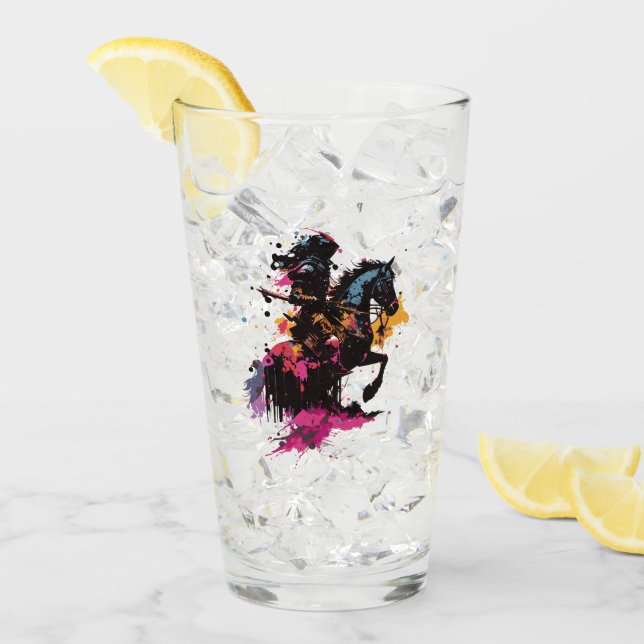 Kriegerreiten in Aquarell Glas (Vorderseite Ice)