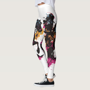 Kriegerreiten in Aquarell Leggings