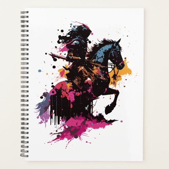 Kriegerreiten in Aquarell Planer (Vorderseite)
