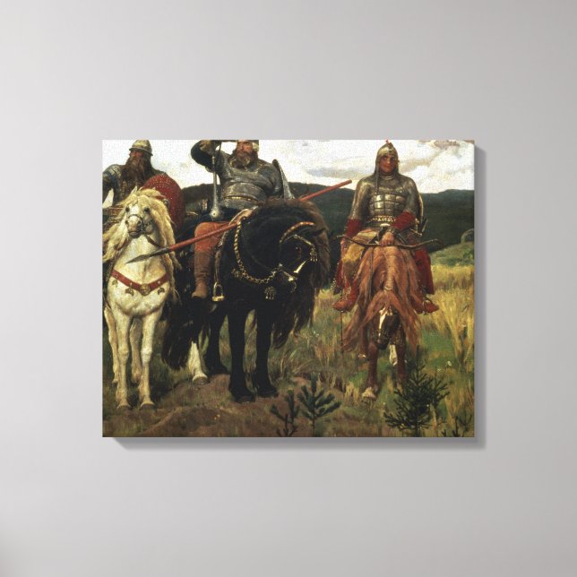 Kriegerritter, 1881-98 leinwanddruck (Vorderseite)