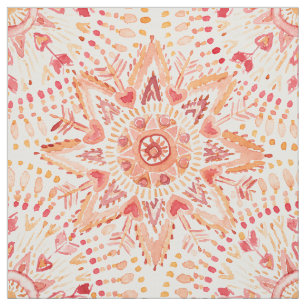 KRIEGERS-FEUER Aquarell-Mandala Stoff