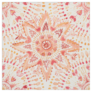 KRIEGERS-FEUER Aquarell-Mandala Stoff