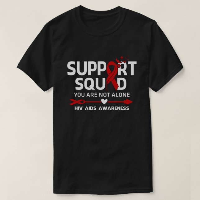 Kriegerunterstützung Squad Hiv Aids Awareness Feth T-Shirt (Design vorne)