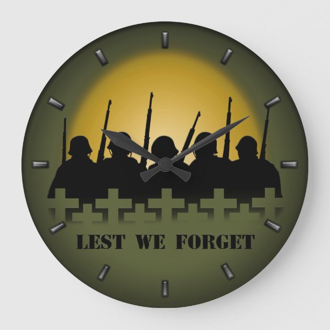 Kriegs-Denkmal-Uhr, aus Furcht, dass wir Große Wanduhr (Vorderseite)