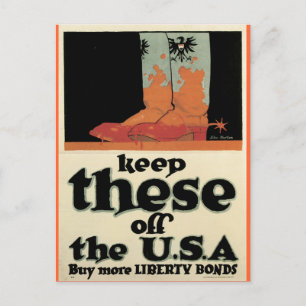 Kriegs-Postkarten, Vintage Liberty Bonds Plakat Postkarte