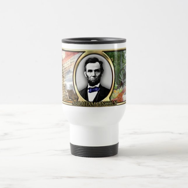 Kriegs-Reise-Tasse Präsidenten-Abraham Lincoln Reisebecher (Mittel)