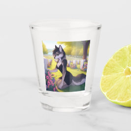 Kriegs-Witwen-Wolf Schnapsglas