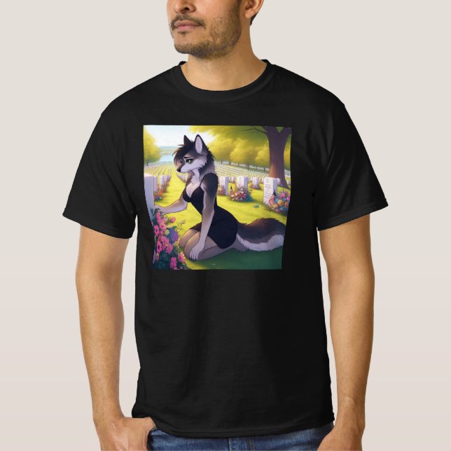Kriegs-Witwen-Wolf T-Shirt (Vorderseite)