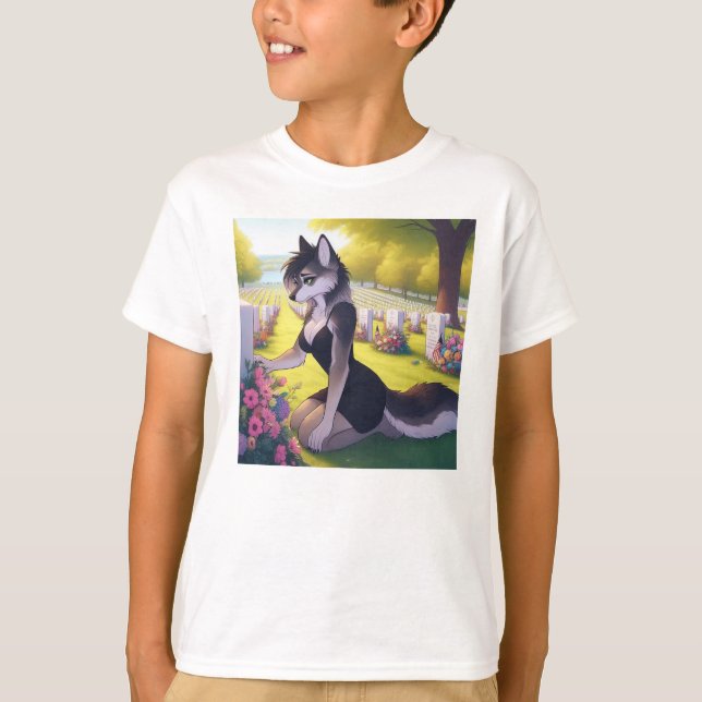 Kriegs-Witwen-Wölfin  T-Shirt (Vorderseite)