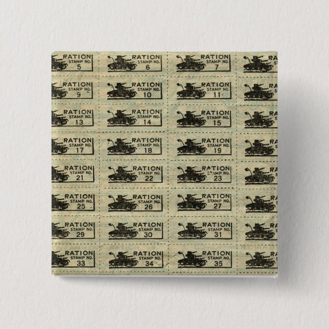 Kriegs-Zuteilungs-Briefmarken-Button Button (Vorderseite)