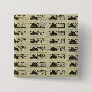 Kriegs-Zuteilungs-Briefmarken-Button Button