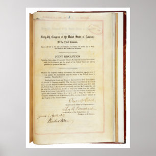 Kriegserklärung gegen Deutschland 5. April 1917 Poster