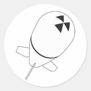 Kriegsführungswaffe der nuklearen Bombe des Runder Aufkleber