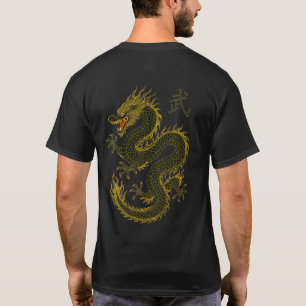 Kriegsfürsten-Flamme – Der Schwarze Gold-Drache T-Shirt