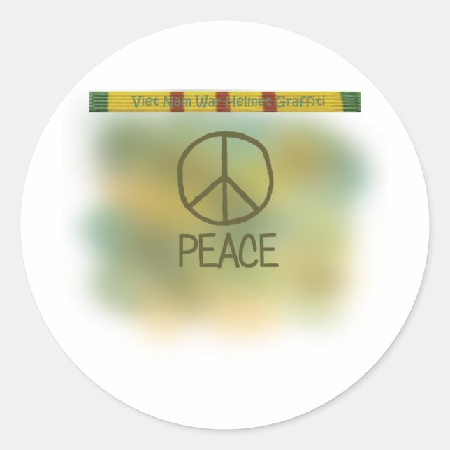 Kriegshelm Graffiti Runder Aufkleber (Vorderseite)