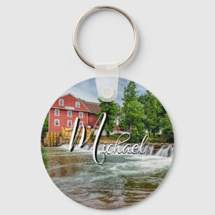 Kriegsherzmühle und Wasserfall Schlüsselkette Schlüsselanhänger
