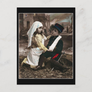 Kriegskinder - Vintage WWI Französische Postkarte
