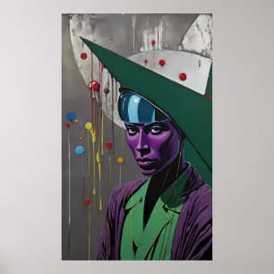 Kriegskräfte mit Blick auf die Toten und Sterbende Poster