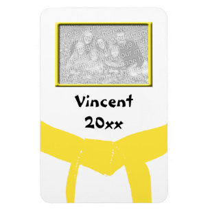 Kriegskunst-gelbes Gurt-Foto Magnet