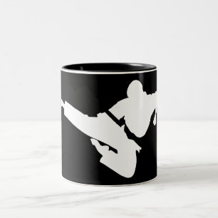 Kriegskunst-Silhouette Zweifarbige Tasse