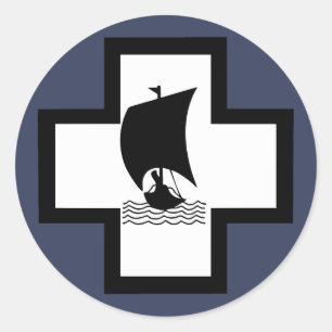 Kriegsmarine 13. Flottilla Emblem Runder Aufkleber