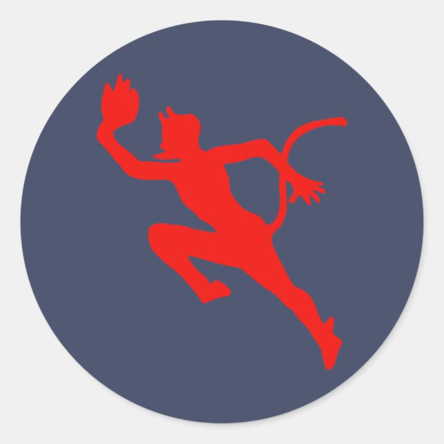 Kriegsmarine U-552 Emblem - Der rote Teufel Runder Aufkleber (Vorderseite)