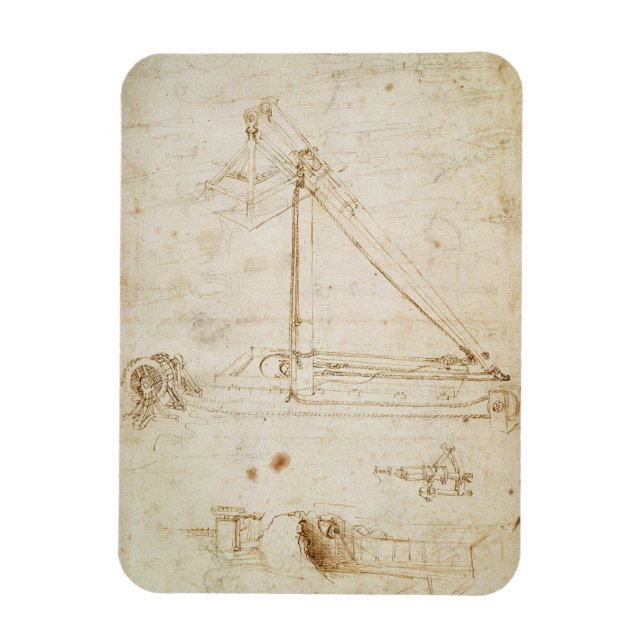 Kriegsmaschine (Bleistift auf Papier) Magnet (Vertikal)